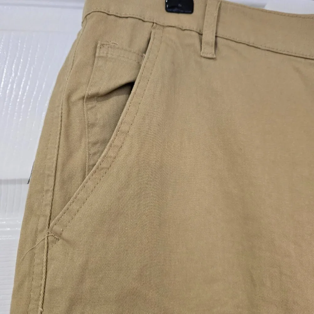 Wicked Stitch Men's Flex‎ Fabric Cargo Shorts Stretch Khaki Pockets Size 38 NWT